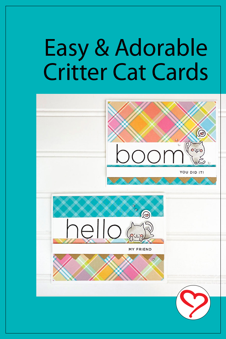 Boom and Hello Cute Cat Cards by Teri Anderson for Scrapbook Adhesives by 3L Pinterest