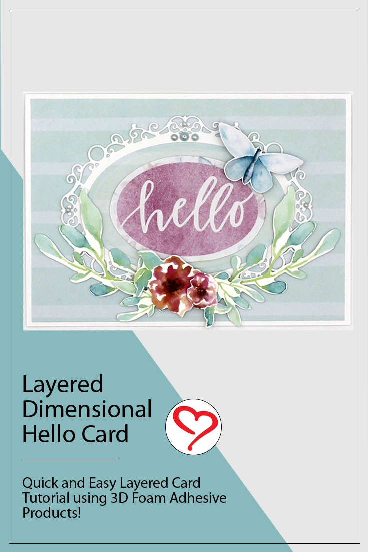 Layered Dimensional Hello Card by Tracy McLennon for Scrapbook Adhesives by 3L Pinterest