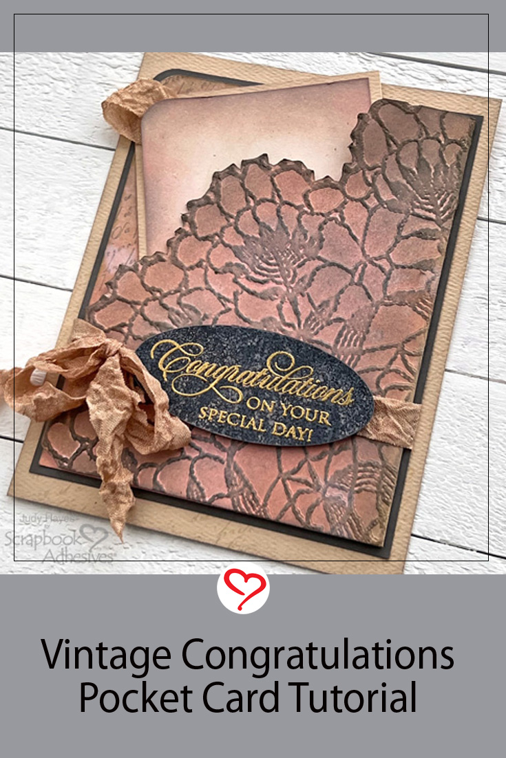 Congratulations Pocket Card by Judy Hayes for Scrapbook Adhesives by 3L Pinterest