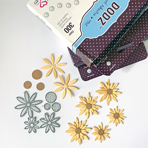 On My Mind Sunflower Card Tutorial by Margie Higuchi for Scrapbook Adhesives by 3L
