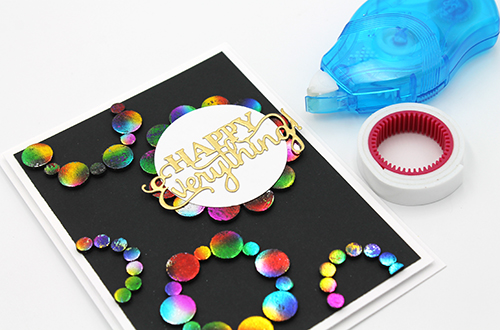 Foiled Circle Happy Everything Card by Tracy McLennon for Scrapbook Adhesives by 3L 