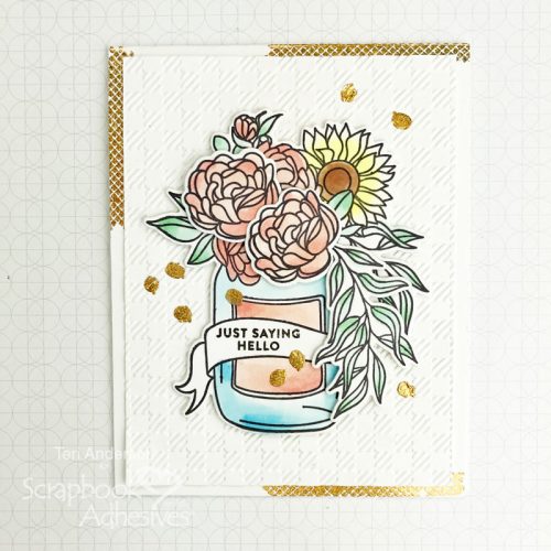 Layered Floral Vase Card by Teri Anderson for Scrapbook Adhesives by 3L 