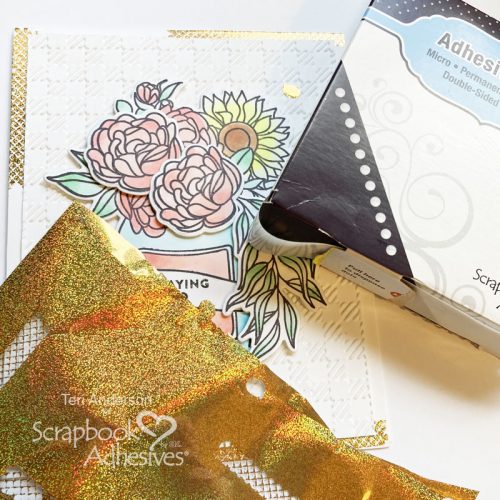 Layered Floral Vase Card by Teri Anderson for Scrapbook Adhesives by 3L