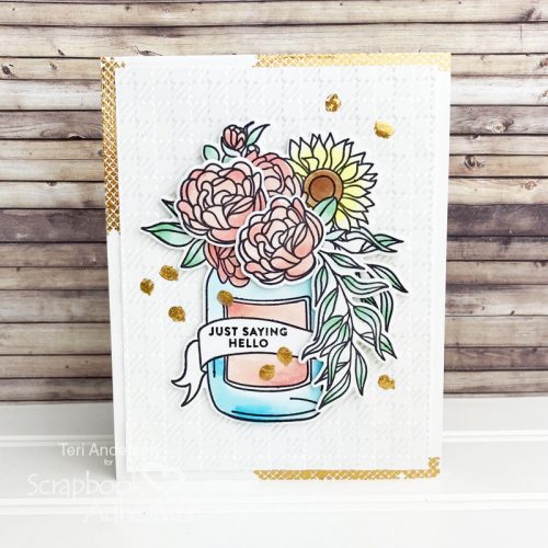Layered Floral Vase Card by Teri Anderson for Scrapbook Adhesives by 3L