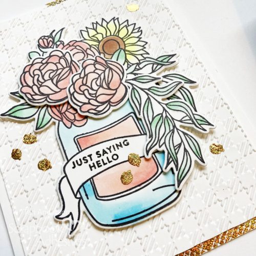 Layered Floral Vase Card by Teri Anderson for Scrapbook Adhesives by 3L