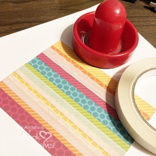 Hello Rainbow Striped Cards by Teri Anderson for Scrapbook Adhesives by 3L