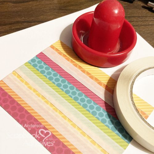 Hello Rainbow Striped Cards by Teri Anderson for Scrapbook Adhesives by 3L 