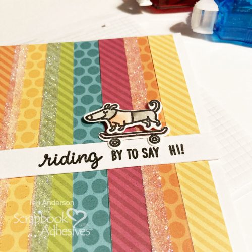 Hello Rainbow Striped Cards by Teri Anderson for Scrapbook Adhesives by 3L 