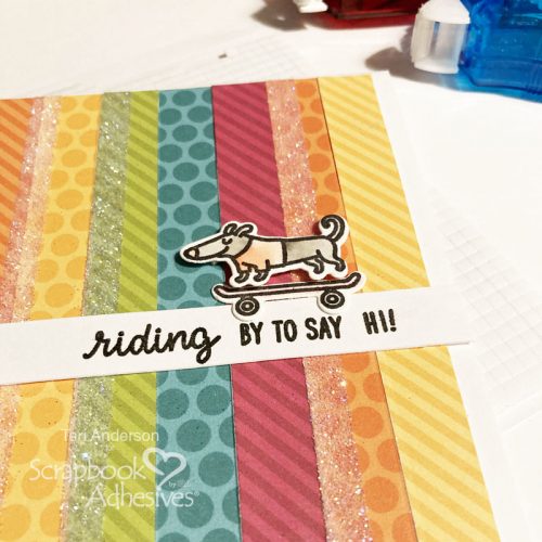 Hello Rainbow Striped Cards by Teri Anderson for Scrapbook Adhesives by 3L