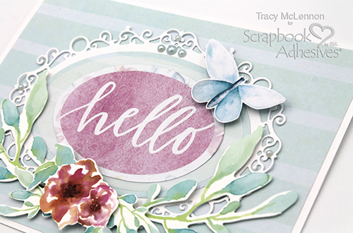 Layered Dimensional Hello Card by Tracy McLennon for Scrapbook Adhesives by 3L 