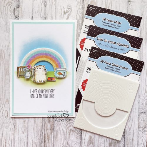 Glitter Rainbow Card by Yvonne van de Grijp for Scrapbook Adhesives by 3L