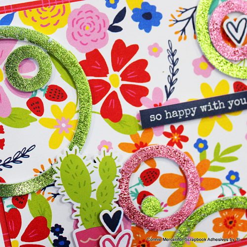 Happy Cards with Foiled 3D Foam Circle Frames by Connie Mercer for Scrapbook Adhesives by 3L 