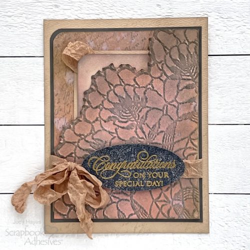 Congratulations Pocket Card by Judy Hayes for Scrapbook Adhesives by 3L 