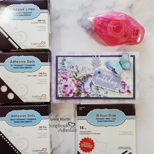 Happy Birthday Mini Slimline Card by Jamie Martin for Scrapbook Adhesives by 3L