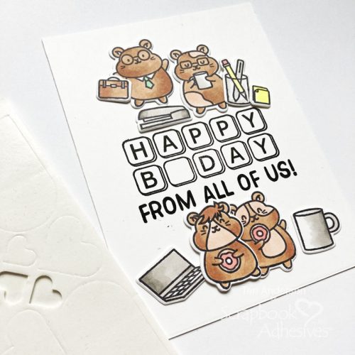 Office Birthday Wishes Card by Teri Anderson for Scrapbook Adhesives by 3L 