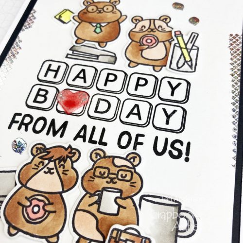 Office Birthday Wishes Card by Teri Anderson for Scrapbook Adhesives by 3L