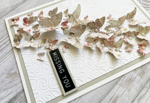 Missing You Butterfly Card by Yvonne van de Grijp for Scrapbook Adhesives by 3L 