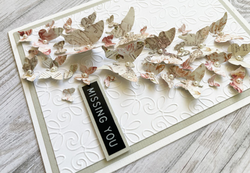Missing You Butterfly Card by Yvonne van de Grijp for Scrapbook Adhesives by 3L