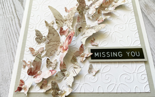 Missing You Butterfly Card by Yvonne van de Grijp for Scrapbook Adhesives by 3L