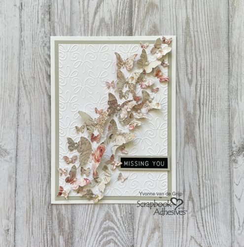 Missing You Butterfly Card by Yvonne van de Grijp for Scrapbook Adhesives by 3L