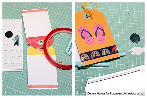 Good Vibes Ribbon, Card & Tag Ensemble by Connie Mercer for Scrapbook Adhesives by 3L 