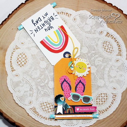Good Vibes Ribbon, Card & Tag Ensemble by Connie Mercer for Scrapbook Adhesives by 3L 