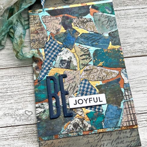 Collage Tag with Foil by Judy Hayes for Scrapbook Adhesives by 3L 