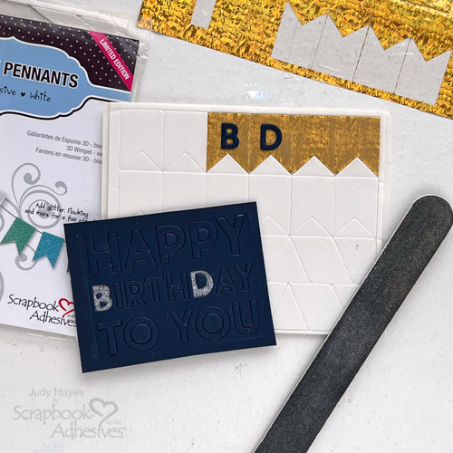Masculine Happy Bday Card by Judy Hayes for Scrapbook Adhesives by 3L