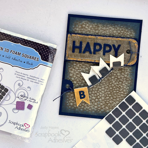 Masculine Happy Bday Card by Judy Hayes for Scrapbook Adhesives by 3L