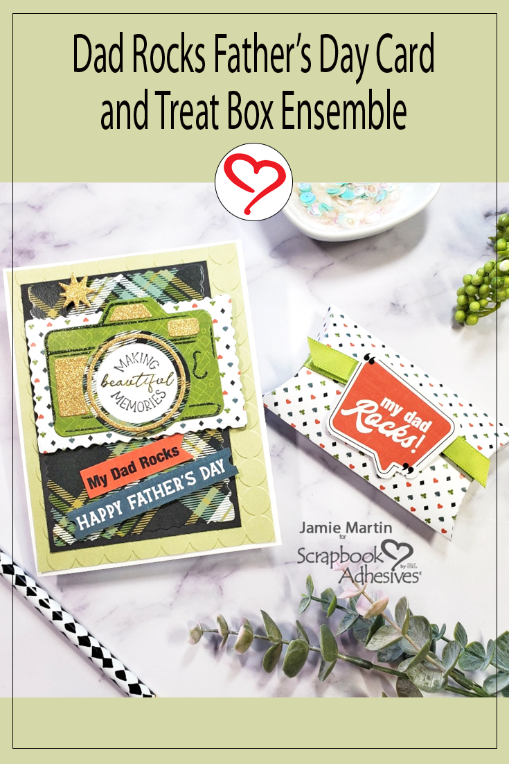 Dad Rocks Father's Day Card by Jamie Martin for Scrapbook Adhesives by 3L Pinterest