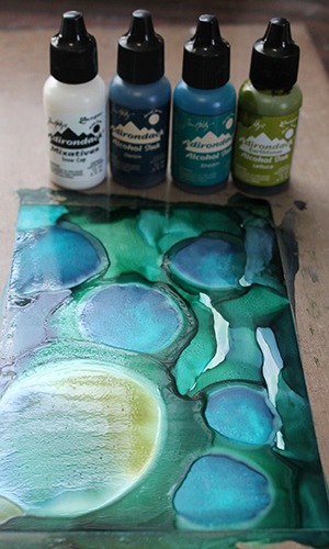 Foiled Alcohol Ink Background by Tracy McLennon for Scrapbook Adhesives by 3L