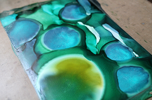 Foiled Alcohol Ink Background by Tracy McLennon for Scrapbook Adhesives by 3L