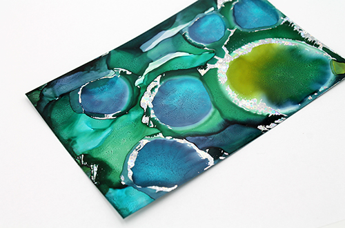 Foiled Alcohol Ink Background by Tracy McLennon for Scrapbook Adhesives by 3L