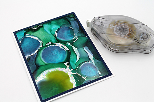 Foiled Alcohol Ink Background by Tracy McLennon for Scrapbook Adhesives by 3L