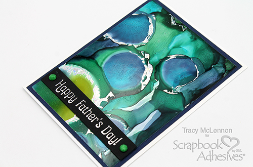 Foiled Alcohol Ink Background by Tracy McLennon for Scrapbook Adhesives by 3L