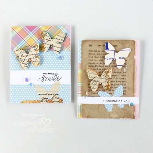 Vintage-Inspired Butterfly Cards by Teri Anderson for Scrapbook Adhesives by 3L 