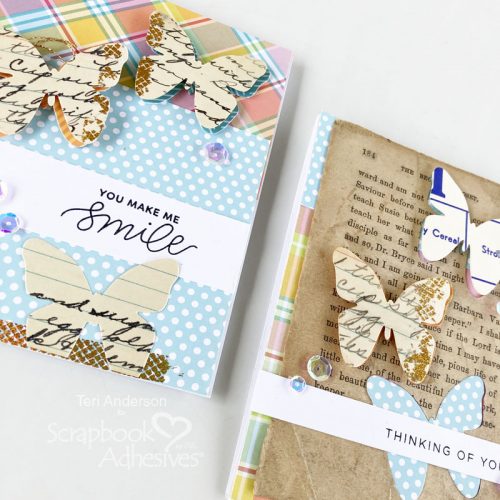 Vintage-Inspired Butterfly Cards by Teri Anderson for Scrapbook Adhesives by 3L 