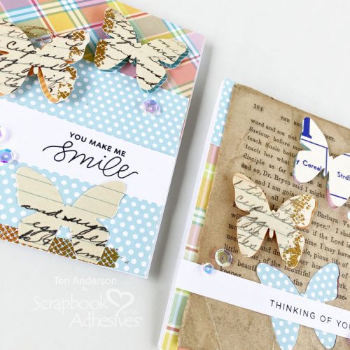 Vintage-Inspired Butterfly Cards by Teri Anderson for Scrapbook Adhesives by 3L
