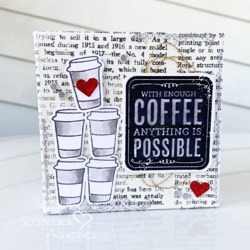 Coffee-Themed Canvas Home Decor by Teri Anderson for Scrapbook Adhesives by 3L