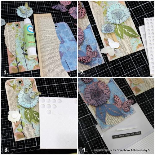 Mixed Media Spring Tags by Connie Mercer for Scrapbook Adhesives by 3L 