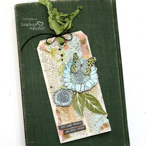 Mixed Media Spring Tags by Connie Mercer for Scrapbook Adhesives by 3L