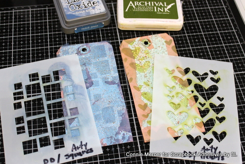 Mixed Media Spring Tags by Connie Mercer for Scrapbook Adhesives by 3L