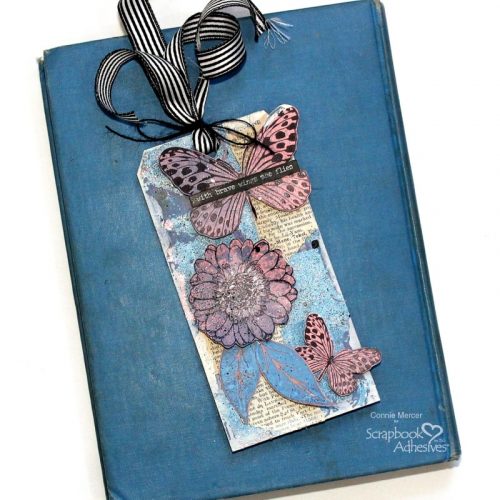 Mixed Media Spring Tags by Connie Mercer for Scrapbook Adhesives by 3L