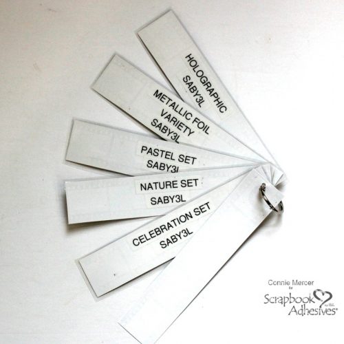 Metallic Foil Swatch Book by Connie Mercer for Scrapbook Adhesives by 3L