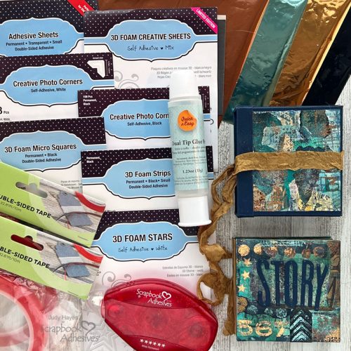 Mixed Media Mini Book by Judy Hayes for Scrapbook Adhesives by 3L