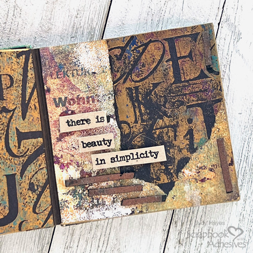 Mixed Media Mini Book by Judy Hayes for Scrapbook Adhesives by 3L