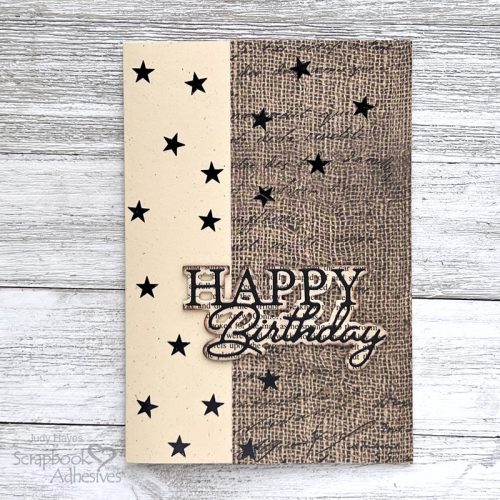 EZ Stars Birthday Card by Judy Hayes for Scrapbook Adhesives by 3L