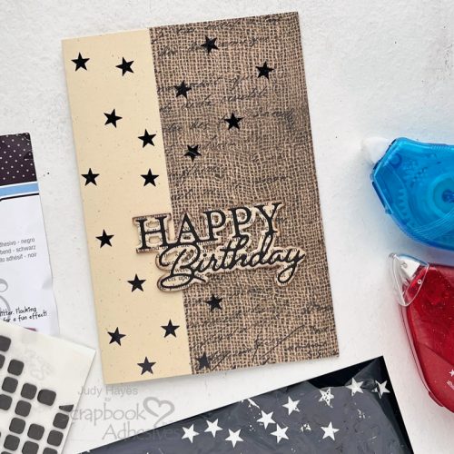 EZ Stars Birthday Card by Judy Hayes for Scrapbook Adhesives by 3L