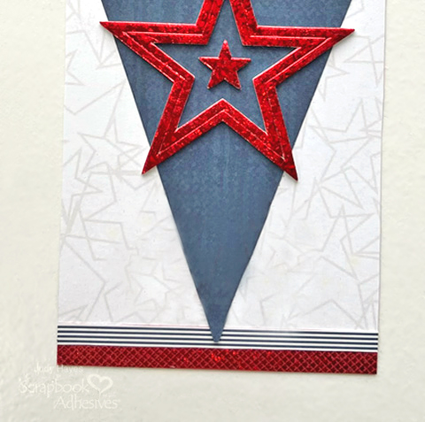 Happy 4th Patriotic Stars Tag by Judy Hayes for Scrapbook Adhesives by 3L 