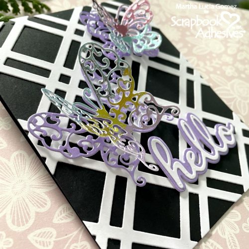 Foiled Rainbow Butterfly Card Tutorial by Martha Lucia Gomez for Scrapbook Adhesives by 3L 